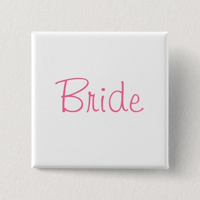 Badge Carré 5 Cm Jeune mariée (Devant)
