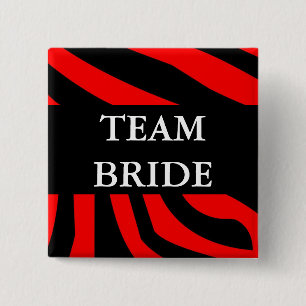 Badge Carré 5 Cm Jeune mariée d'équipe