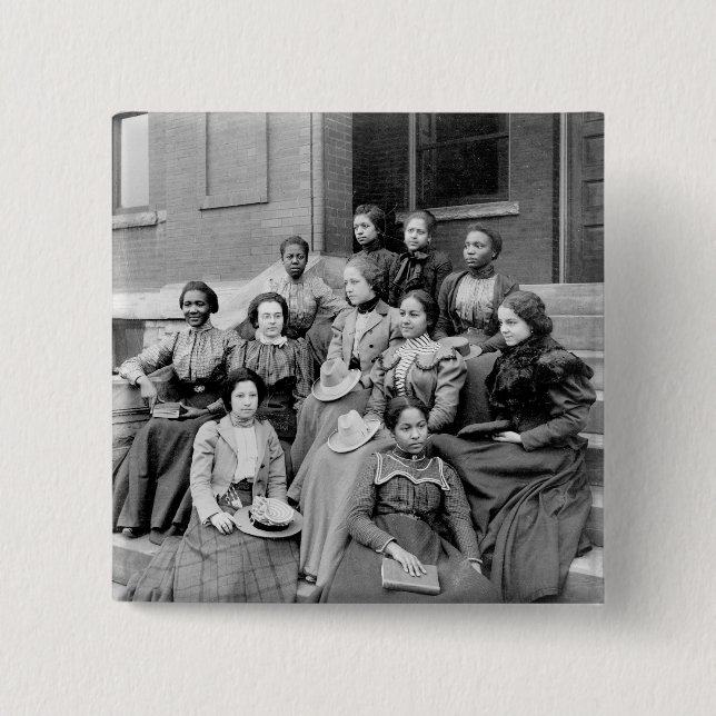 Badge Carré 5 Cm Jeunes dames chez Fisk, 1890s (Devant)