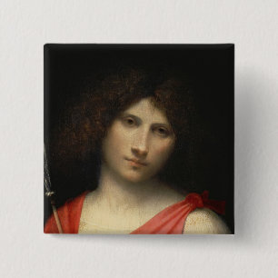 Badge Carré 5 Cm Jeunesse tenant une flèche, 1505