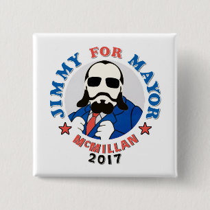 Badge Carré 5 Cm Jimmy McMillan 2017