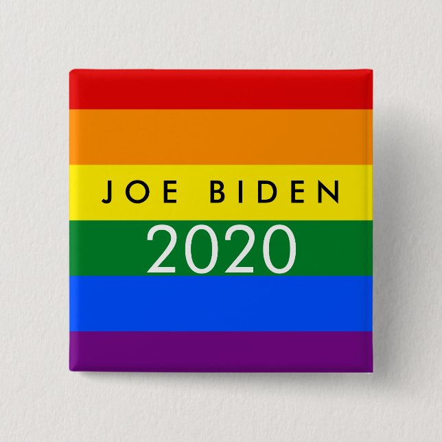 Badge Carré 5 Cm Joe Biden pour le président 2020 (Devant)