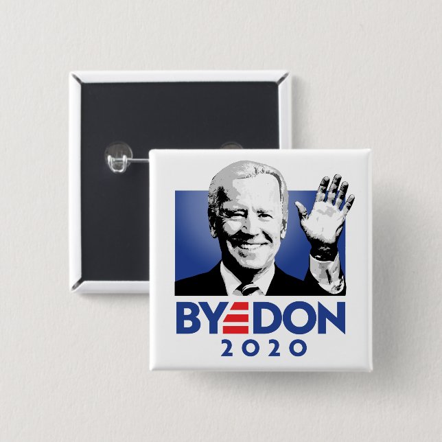 BADGE CARRÉ 5 CM JOE BYE DON 2020 (Devant & derrière)
