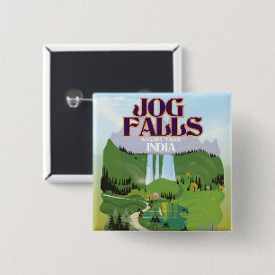 Badge Carré 5 Cm Jog Falls, Jog Falls, Sagara taluk de Karnataka