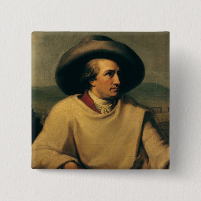 Badge Carré 5 Cm Johann Wolfgang von Goethe (Devant)