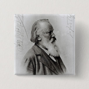 Badge Carré 5 Cm Johannes Brahms