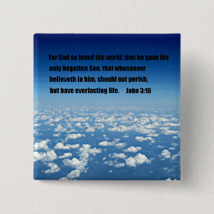 Badge Carré 5 Cm John 3:16