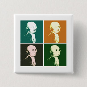 Badge Carré 5 Cm John Adams