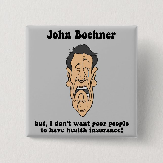 Badge Carré 5 Cm John Boehner (Devant)