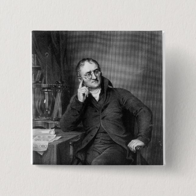 Badge Carré 5 Cm John Dalton (Devant)
