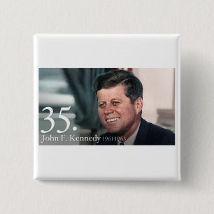 Badge Carré 5 Cm John Kennedy