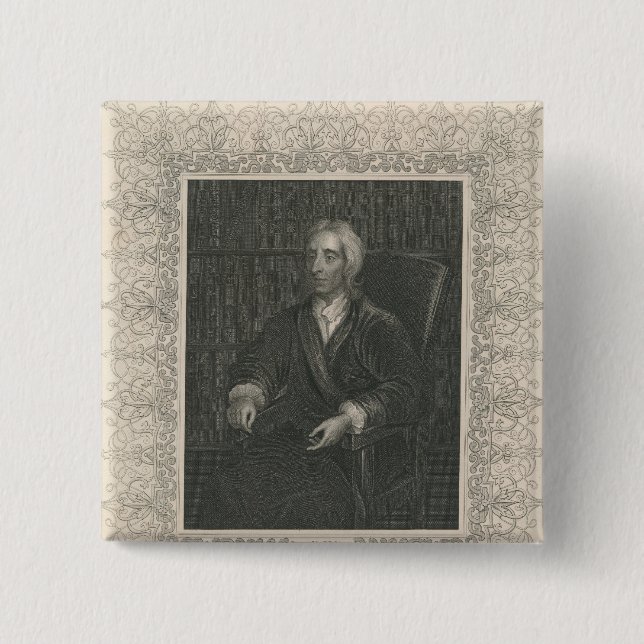 Badge Carré 5 Cm John Locke (Devant)