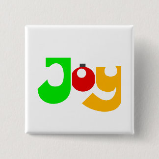 Badge Carré 5 Cm Joie de Noël