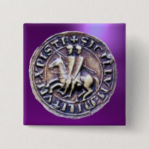 BADGE CARRÉ 5 CM JOINT DES CHEVALIERS TEMPLAR