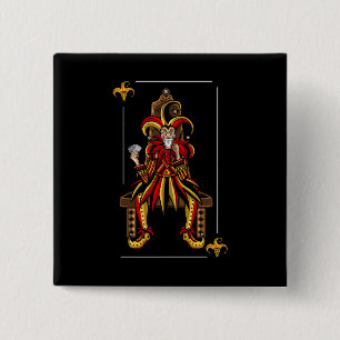 Badge Carré 5 Cm Jokers Wild