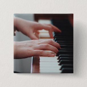 Badge Carré 5 Cm Jolie conception de piano
