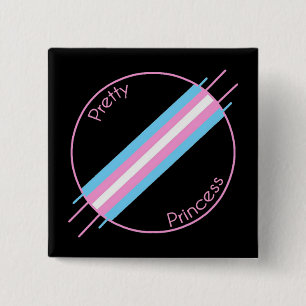 Badge Carré 5 Cm Jolie princesse Pin