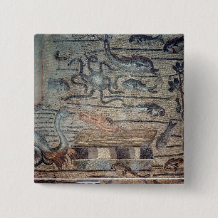 Badge Carré 5 Cm Jonas craché par la baleine, détail d'un d