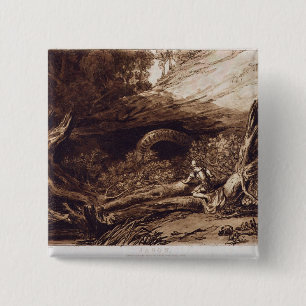 Badge Carré 5 Cm Joseph Mallord William Turner Jason, gravé par