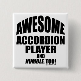 Badge Carré 5 Cm Joueur d'accordiation génial