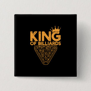 Badge Carré 5 Cm Joueur de billard Roi Des Billiards