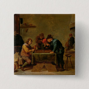 Badge Carré 5 Cm Joueurs de backgammon, c.1640-45