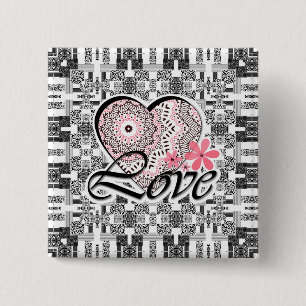 Badge Carré 5 Cm Jour de la Saint Valentin