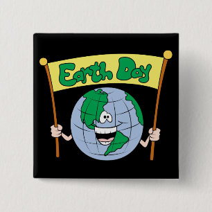 Badge Carré 5 Cm Jour de la terre