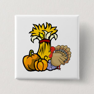 Badge Carré 5 Cm Jour de thanksgiving