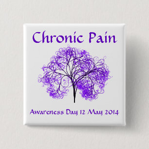 Badge Carré 5 Cm Jour fibro 2014 de conscience