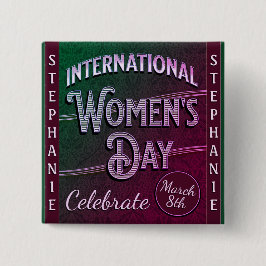 Badge Carré 5 Cm Journée internationale de la femme