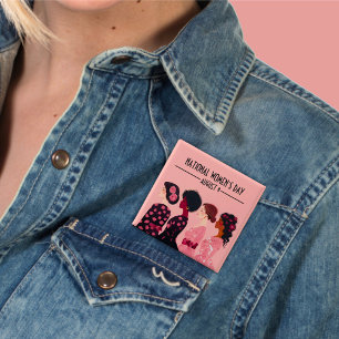 Badge Carré 5 Cm Journée nationale de la femme Les femmes du monde 