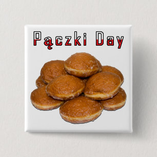 Badge Carré 5 Cm Journée Paczki