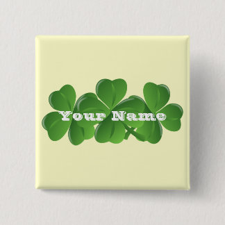 Badge Carré 5 Cm Journée personnalisée de St Patrick