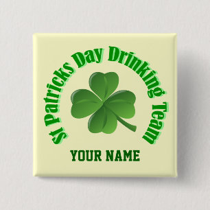 Badge Carré 5 Cm Journée personnalisée de St Patrick
