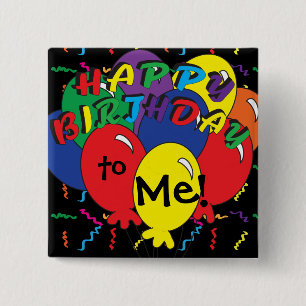 Badge Carré 5 Cm Joyeux anniversaire à moi temps de partie