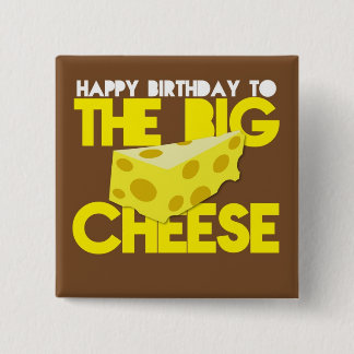 Badge Carré 5 Cm Joyeux anniversaire au GRAND FROMAGE