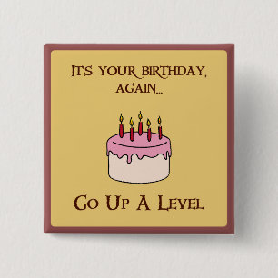 Badge Carré 5 Cm Joyeux anniversaire de Munchkin !