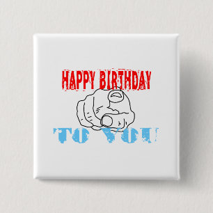 Badge Carré 5 Cm Joyeux Anniversaire Pour Vous
