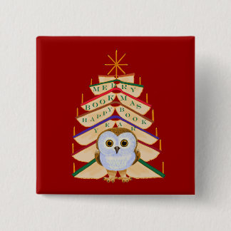 Badge Carré 5 Cm Joyeux Bookmas