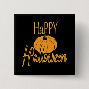 Badge Carré 5 Cm Joyeux Halloween