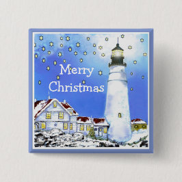 Badge Carré 5 Cm Joyeux Noël