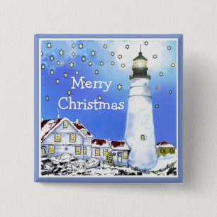Badge Carré 5 Cm Joyeux Noël