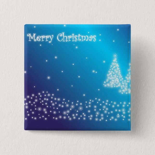 Badge Carré 5 Cm Joyeux Noël (Devant)