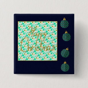 Badge Carré 5 Cm Joyeux Noël