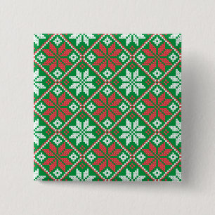 Badge Carré 5 Cm Joyeux Noël