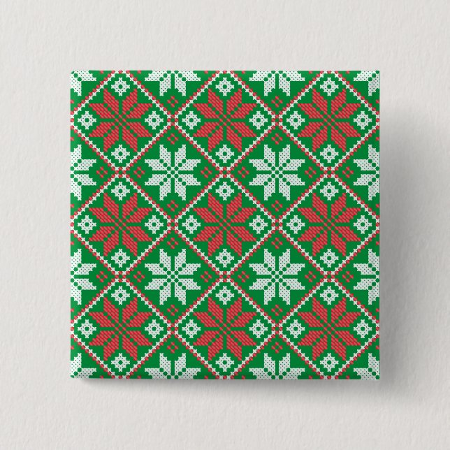 Badge Carré 5 Cm Joyeux Noël (Devant)