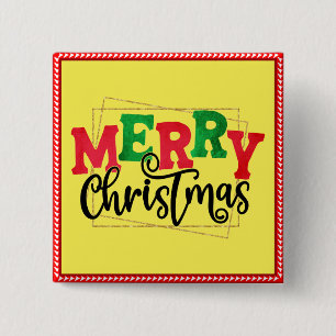 Badge Carré 5 Cm Joyeux Noël encadré-80716