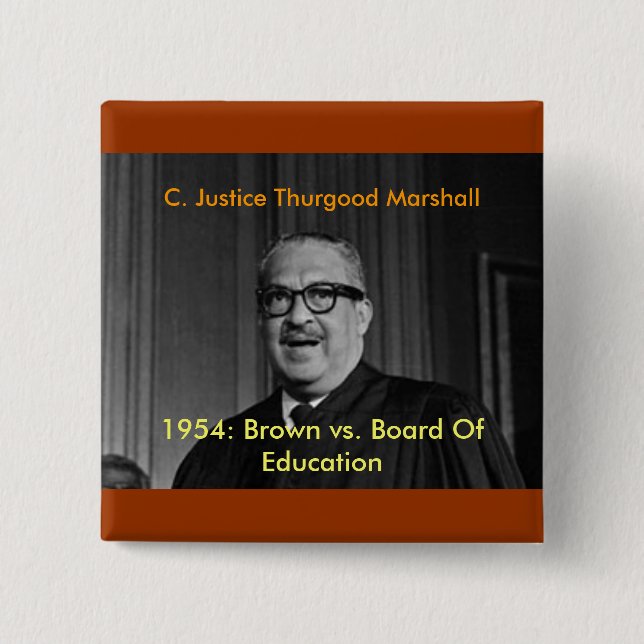 Badge Carré 5 Cm JUGE EN CHEF THURGOOD MARSHALL, C. Justice Thu… (Devant)