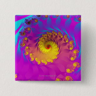 Badge Carré 5 Cm Julia Fractal 2